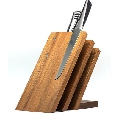 Personalisiertes Logo Nachhaltiges Holz Küchenmagnetisches Messer Blockhalter für Nachhaltiges