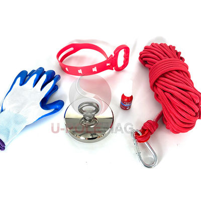 Dia 60mm 350lbs Kraft Neodym-Magnet-Fischerei-Kit mit D10mm x L10M Seil Größe