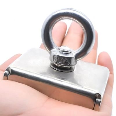 Individuell angepasster rechteckiger, quadratischer Topfmagnet mit M10-Augenschraubschraubschraubschraubschraubschraubschraubschraubschraubschraubschraubschraubschraubschraubschraubschraubschraub