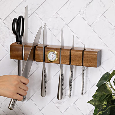 Multifunktionales magnetisches Holzmesser mit Thermometer und Hygrometer 325x55x50mm