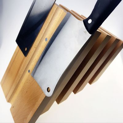 Personalisiertes Logo Nachhaltiges Holz Küchenmagnetisches Messer Blockhalter für Nachhaltiges