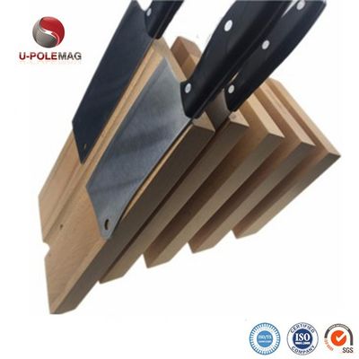 Personalisiertes Logo Nachhaltiges Holz Küchenmagnetisches Messer Blockhalter für Nachhaltiges