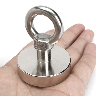 Neodym-Magnet mit hoher Toleranz POTN08-75 550 lbs Stärker mit Schraubloch für die Fischerei