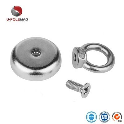 UPN04-75 350 lbs Neodym-Fischmagnet mit Augenschraube und /-0,1 mm Toleranz Hakentyp