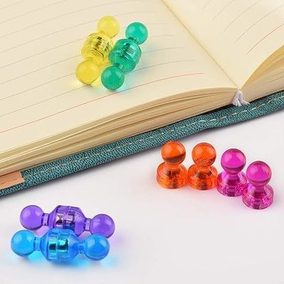 8 Farben Permanente Push-Pin-Magnete Starke Kühlschrankmagnete für Büro
