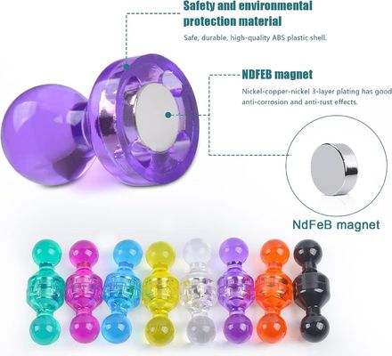 8 Farben Permanente Push-Pin-Magnete Starke Kühlschrankmagnete für Büro