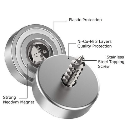 Neodymidiomagnete Neodymimagnetische Tasse mit Countersunk Loch ca. 25-30 Tage