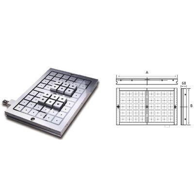 50x50mm Stange CNC-Bearbeitungszentrum Elektro-permanente magnetische Schacht für glattes Schneiden