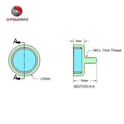 Zusammengesetzter Neodymiummagnet Stärker Neodymium-Cup-Magneten mit M4-Gewinde