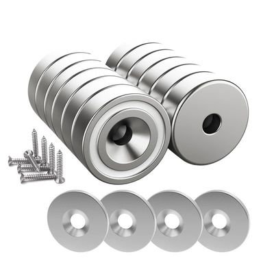 5.5mm Schraubengröße Industriemagnet kundenspezifischer NeFeB-Töpfmagnet mit Countersunk Hole Ring