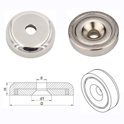 5.5mm Schraubengröße Industriemagnet kundenspezifischer NeFeB-Töpfmagnet mit Countersunk Hole Ring