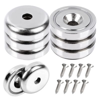 Super Power 25mm Becher Magnet mit Countersunk Loch Festigkeit ca. 19kg Loch d1 5,5mm