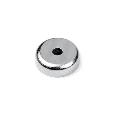 Gegenbohrloch NdFeB Topfmagnet D16MM /- 0 Toleranz Nickelplattierte Ni-Cu-Ni-Beschichtung