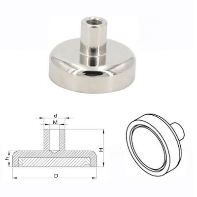 Zusammengesetztes Material Rund NdFeB Magnet Neodym Pot Magnet D60mm mit 160kg Kraft