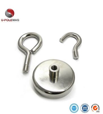 Zusammengesetztes Material Rund NdFeB Magnet Neodym Pot Magnet D60mm mit 160kg Kraft