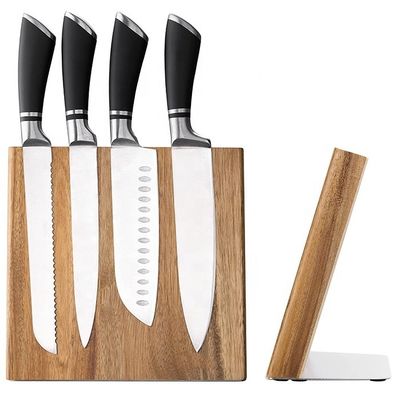 Acacia Holz Magnetische Messerorganisierer Universalblock für Messer Schere 235x110x35mm