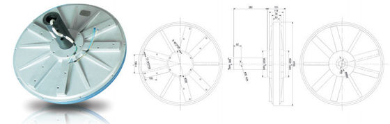 Individuell angepasste Windturbine mit 1 kW Innenrotorachse mit selbstgemachtem Permanentmagnetgenerator