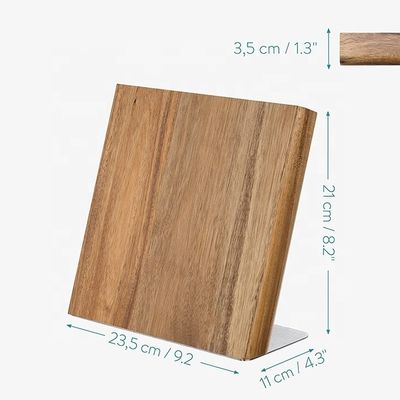 Acacia Holz Magnetische Messerorganisierer Universalblock für Messer Schere 235x110x35mm