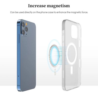 Zusammengesetzter Neodym-Magnet-Wireless-Ladegerät Magnetring Snap Adapter für MagSafe Case