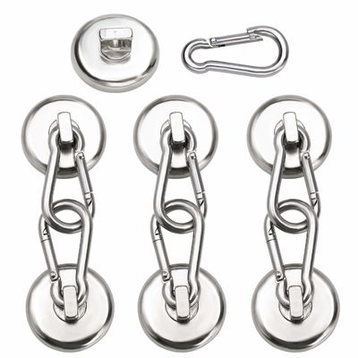 Neodymium-Rundmagnet-Snap-Hook mit Carabiner-Schlüsselanhänger und hoher Toleranz ±1 mm
