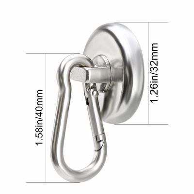 Neodymium-Rundmagnet-Snap-Hook mit Carabiner-Schlüsselanhänger und hoher Toleranz ±1 mm