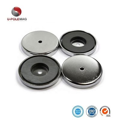 3.2" Taschenform Keramik Ferrit-Chrom-Plattiert Magnet 75lbs Ziehen für Innen- und Außen