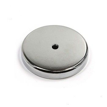 ISO/TS16949 2002 Zertifizierter D80mm Ferrit-Tasse Magnethalter mit Countersunk-Loch D6mm