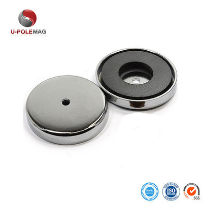 ISO/TS16949 2002 Zertifizierter D80mm Ferrit-Tasse Magnethalter mit Countersunk-Loch D6mm