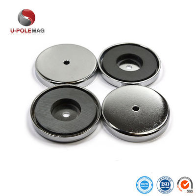 ISO/TS16949 2002 Zertifizierter D80mm Ferrit-Tasse Magnethalter mit Countersunk-Loch D6mm