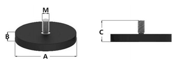 Kautschukbeschichteter Neodymium-Töpfmagnet-Gehalt Kautschuk aus Eisen NdFeB und zusammengesetzter Neodymiummagnet