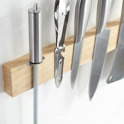 Holzmagnetstreifenregal Magnetmesserhalter Magnetsaugung Hang Hebel Küchenzubehör