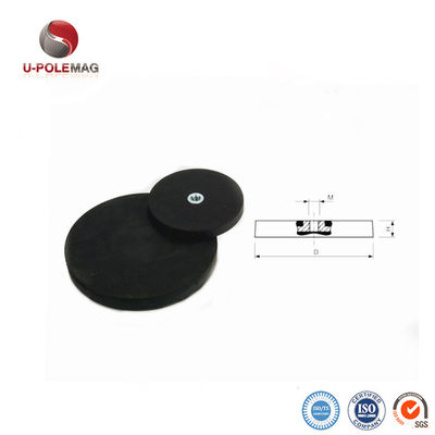 Einfach zu installieren D43 D66 D88mm Gummibeschichteter POT-Montagemagnet mit inneren Faden
