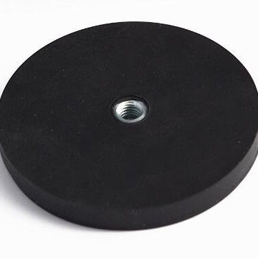 Kautschukbeschichteter Topfmagnet Neodymkautschukmagnet D36*6mm-M6 Dauerstarker Stanz