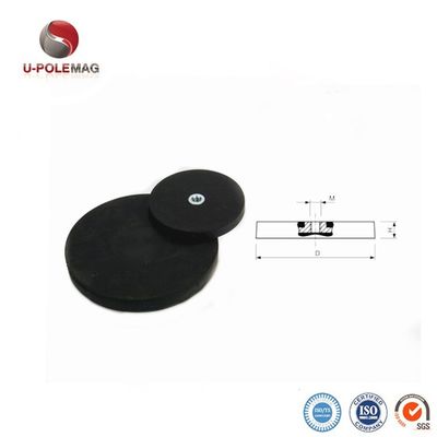 Kautschukbeschichteter Topfmagnet Neodymkautschukmagnet D36*6mm-M6 Dauerstarker Stanz