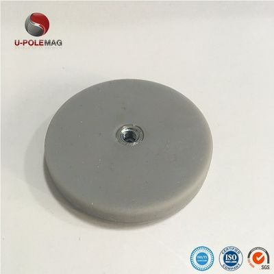Kautschukbeschichteter Topfmagnet Neodymkautschukmagnet D36*6mm-M6 Dauerstarker Stanz