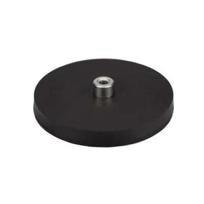 80°C Kautschukbeschichteter NdFeB-Töpfermagnet mit Tapped Pin und Schneidservice