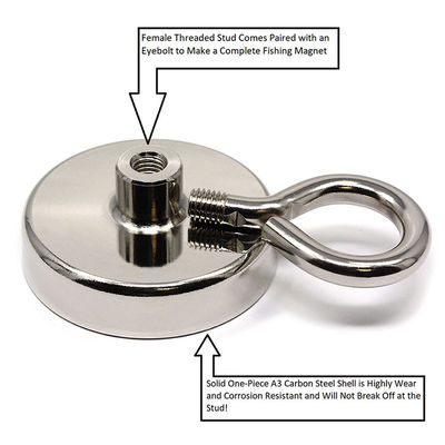 Dauerfischenmagnet Dia 2,95" für Best 405 LB Neodymium Seltenerdverbundwerkstoff