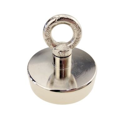 Ni Oberflächenbeschichtung Custom 1000lbs Zugkraft N52 Fischermagnet mit doppelseitigem Zug
