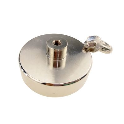 NeFeB Fe37 550 lbs Starker Magnet Fischerei mit M10-Draht und Schraubloch POTN08-75