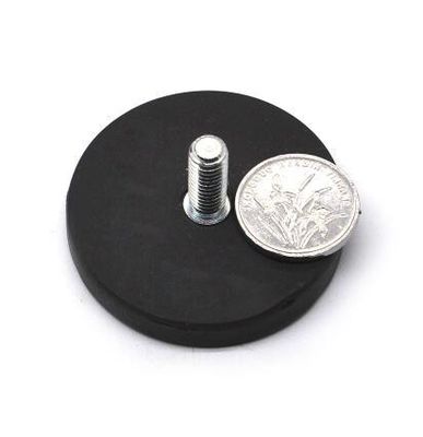 M6 M8 Gummibeschichteter Topfmagnet für Schwerlastanwendungen