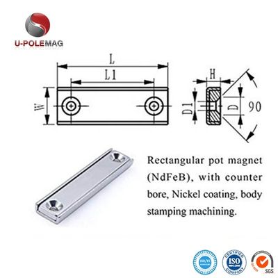 65 LB Halteleistung Ndfeb-Industrialmagnet mit Präzisionssystem /- 0,05 mm NdFeB