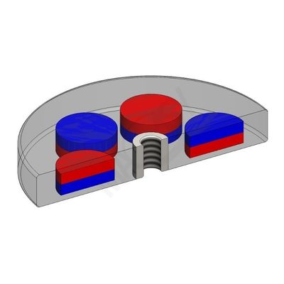 Neodym-Magnet-Gummi-Kesselmagnete mit und kundenspezifischer Verpackung und M6 M8 Gewindelöcher