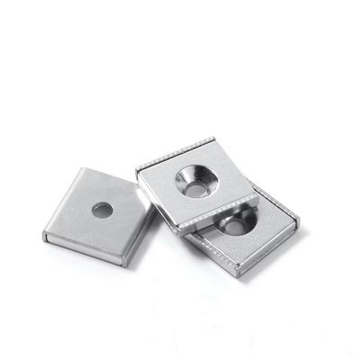 NdFeb Block Magnet Stahlkanal POT mit 1 Countersunk Loch für die Industrieverarbeitung