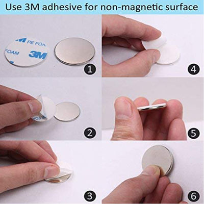 Dauerhaftes NdFeB-Material Superstarke runde Scheibe N52 Neodym-Magnet mit 3M-Klebstoff