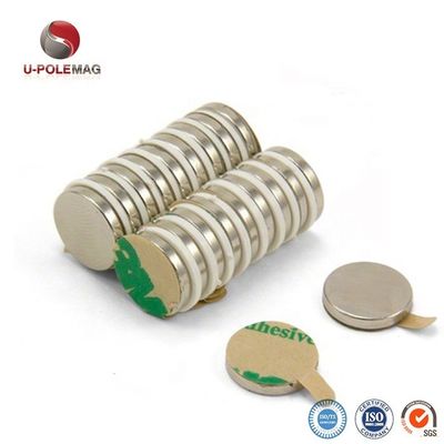 NiCuNi-beschichteter NdFeB-Magnet N35 N42 N48 N52 Neodym-Disc-Magnete mit 3M-Klebstoff