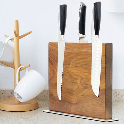 Holz-Magnetmesserhalter für Holz-Küchenmesser-Block-Set Optional Holz Akazie