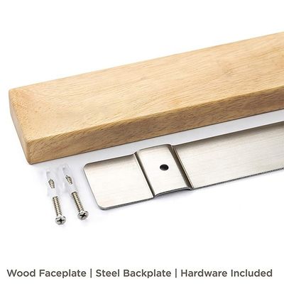Umweltfreundliche 16 Zoll Magnetische Messerstreifen Gummi Holz Küchenmagnethalter für Wand