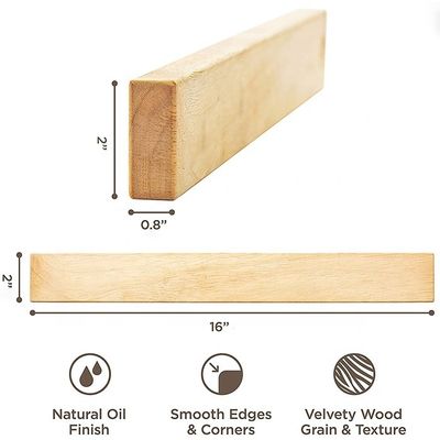 Umweltfreundliche 16 Zoll Magnetische Messerstreifen Gummi Holz Küchenmagnethalter für Wand