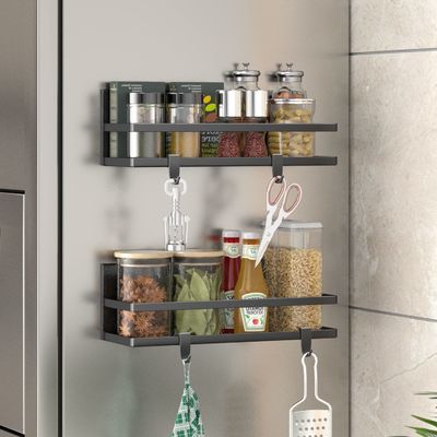Klassifizierung Nichtklappbares Regal Küchenlager Eisen Wandmontage Gewürz Regal Organisator