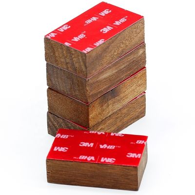 Nachhaltiges Holz Magnetmesser Halter für Wand STRONG Neodym Magnete Klebeband